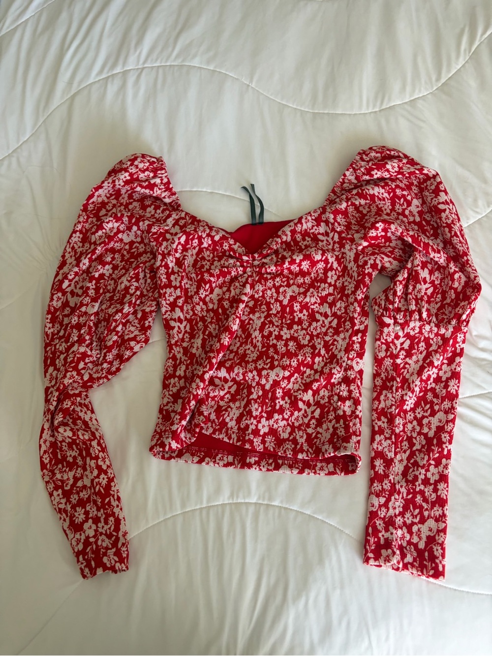 By Anthropologie red floral top